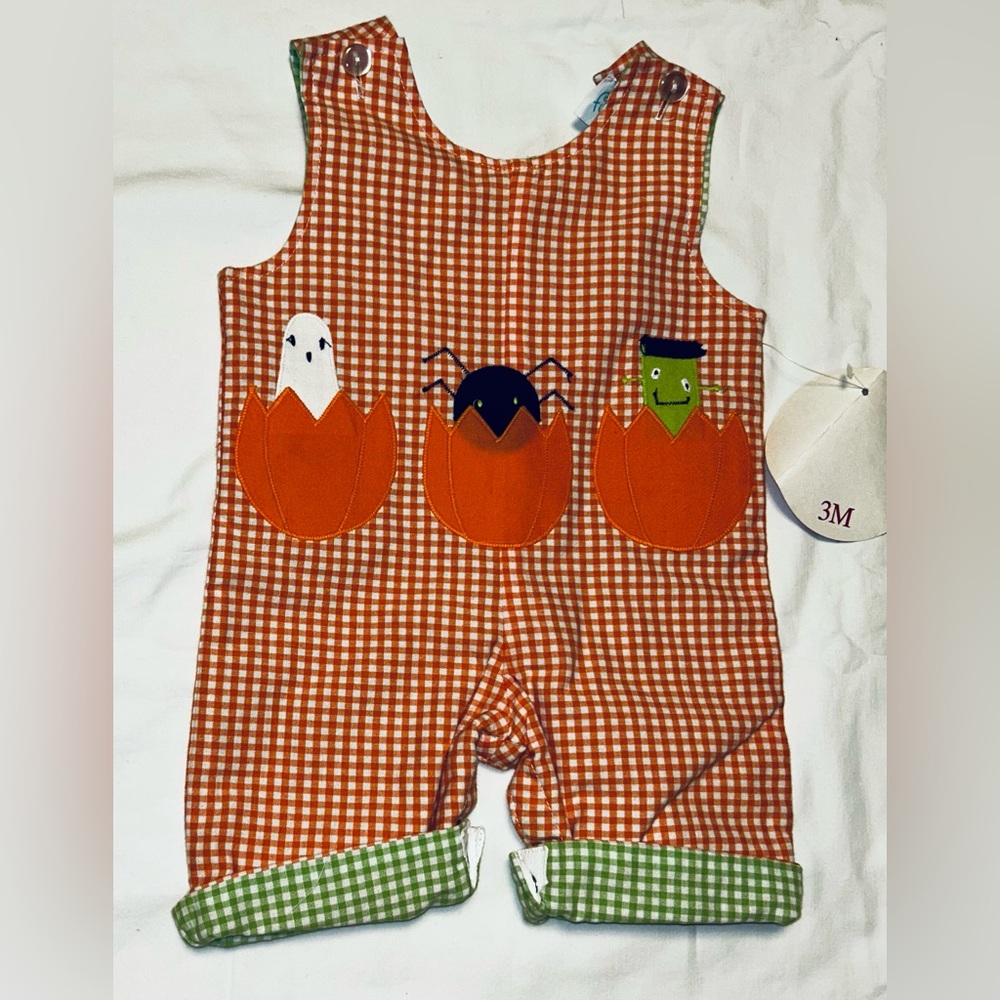 Funtasia Too Halloween/Fall reversible Jon Jon sz3 months NWT